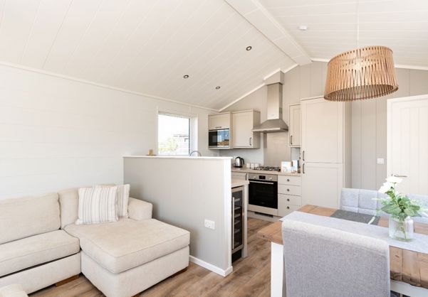 Internal of a cabin open plan living space