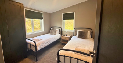 Internal of a lodge twin bedroom