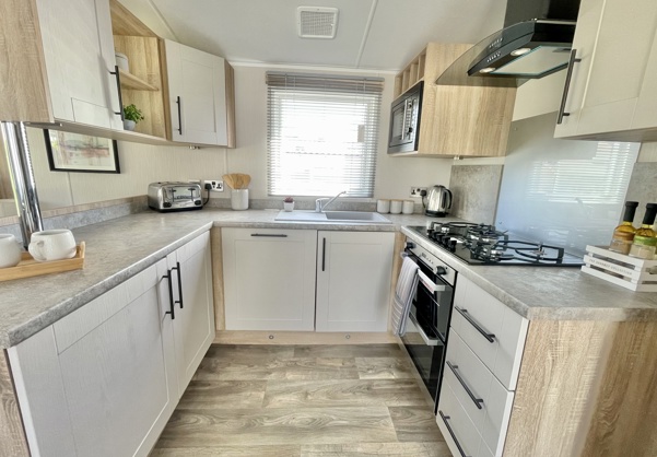 Internal of a caravan kitchen