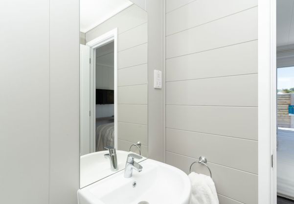 Internal of a cabin bathroom sink