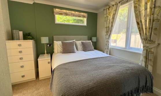 Internal of a lodge master bedroom