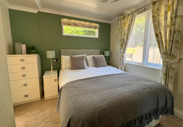 Internal of a lodge master bedroom