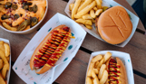 A selection of street food including burgers, hot dogs and loaded fries from The Doghouse at Bowleaze Cove Holiday Park & Spa