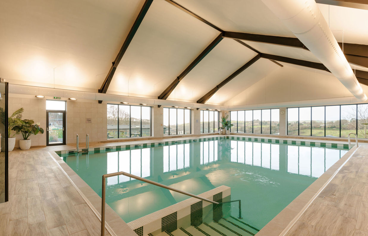 View of entire pool from steps