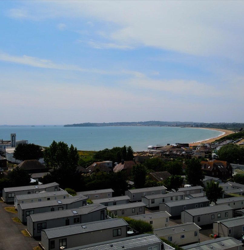 An aerial view of Bowleaze Cove Holiday Park & Spa and Weymouth Bay