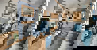 Internal of a Caravan Open Plan Living Space