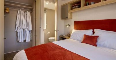 Internal of Caravan Master Bedroom with Ensuite