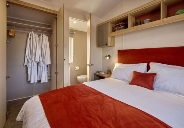 Internal of Caravan Master Bedroom with Ensuite