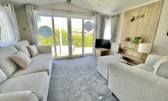 Internal of a caravan lounge