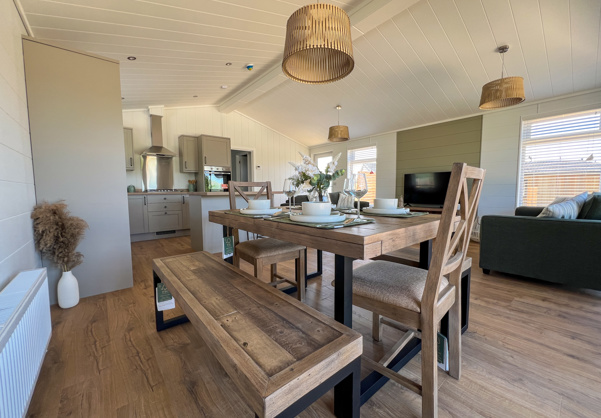 Internal of a luxury lodge dining area