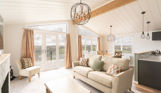 Internal of a luxury lodge open plan living space