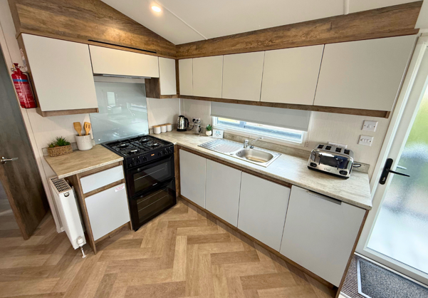 Internal of a caravan kitchen