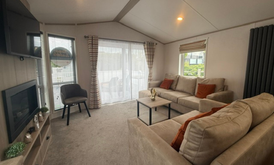 Internal of a caravan lounge