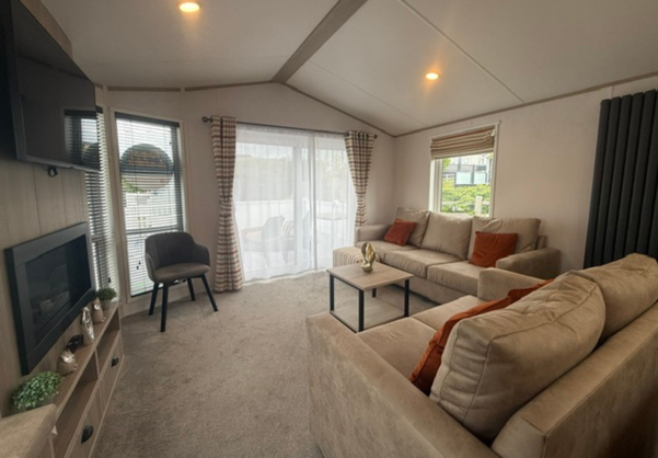 Internal of a caravan lounge