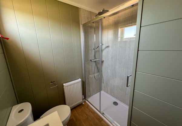 Internal of a luxury lodge ensuite bathroom
