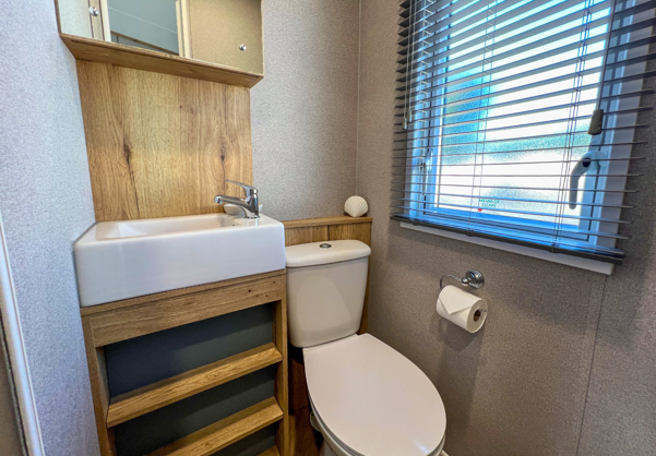 Internal of a caravan bathroom