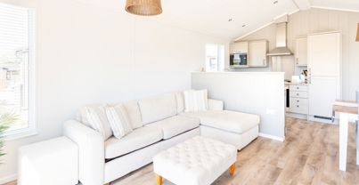 Internal of a cabin open plan living space