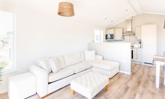 Internal of a cabin open plan living space
