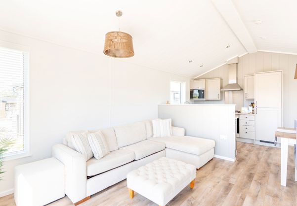 Internal of a cabin open plan living space