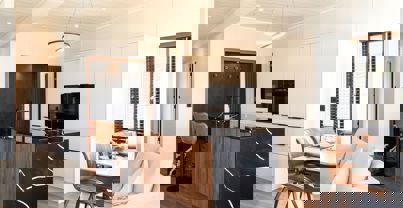 Interior of a Super Lodge Open Plan Kitchen Area