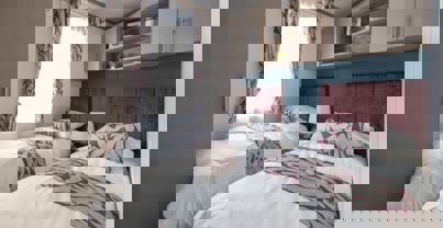 Internal of a Caravan Twin Bedroom