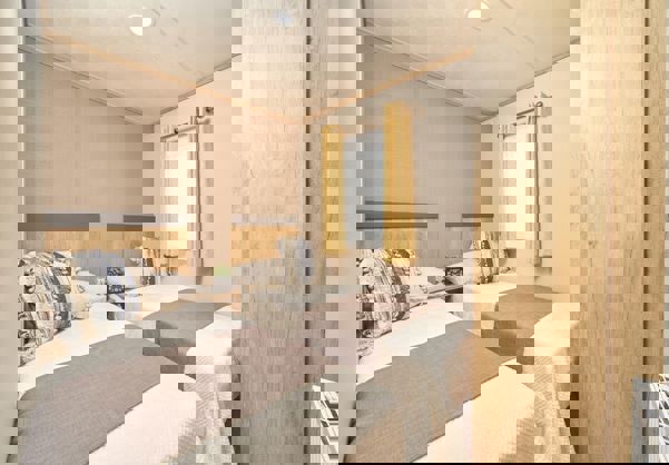 Internal of a Caravan Twin Bedroom