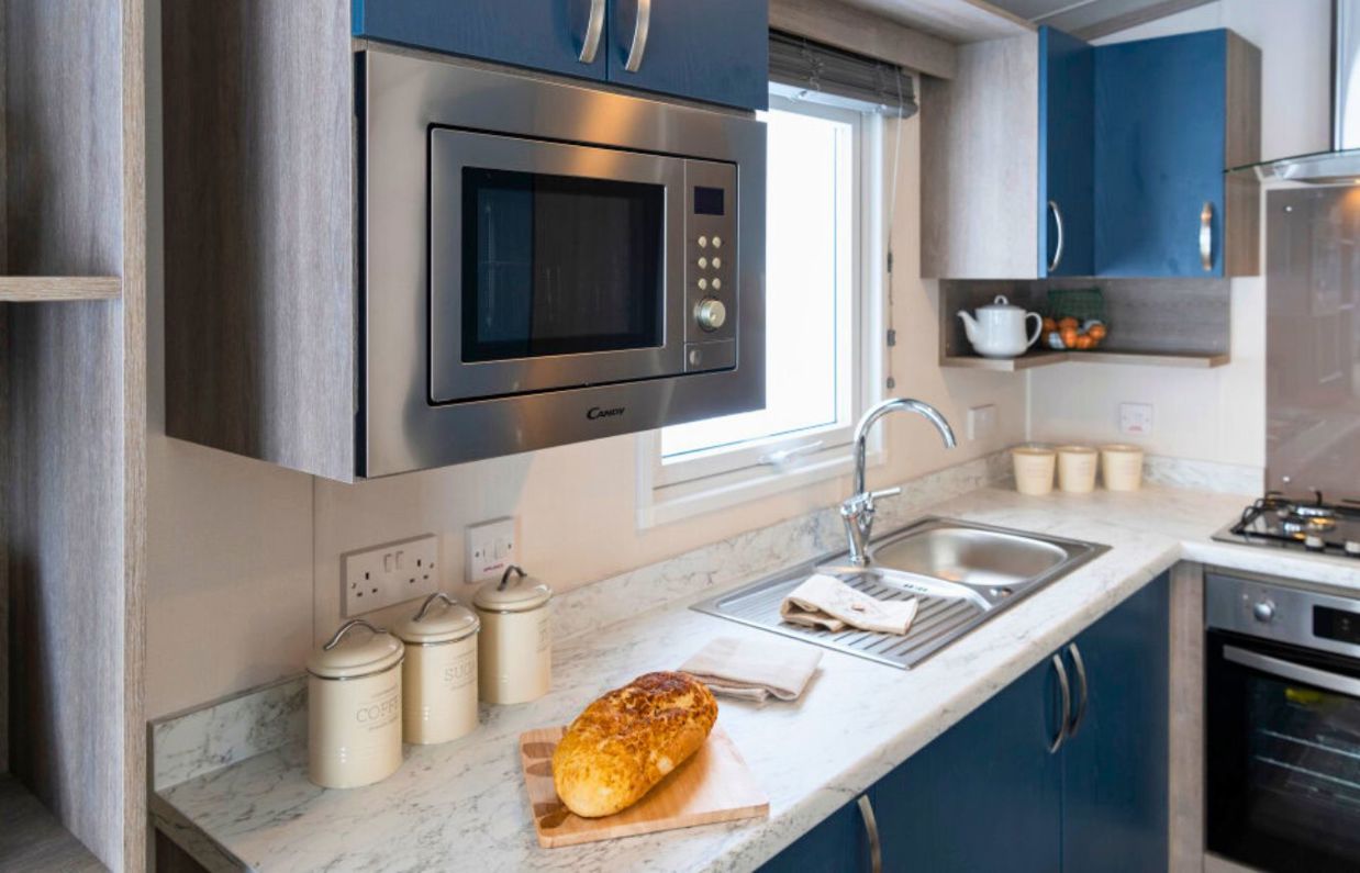 Internal of a caravan kitchen