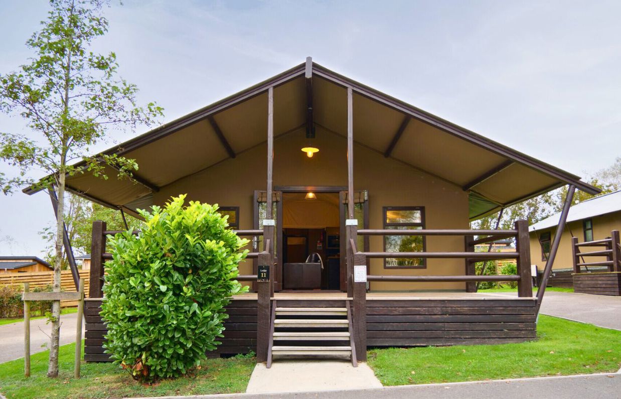 External of safari tent with veranda