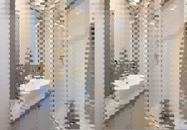 Internal of a Caravan Ensuite Bathroom