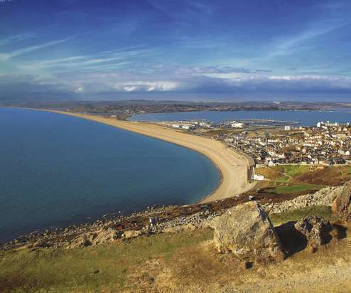 The View of Chesil Beach and Weymouth from Portland