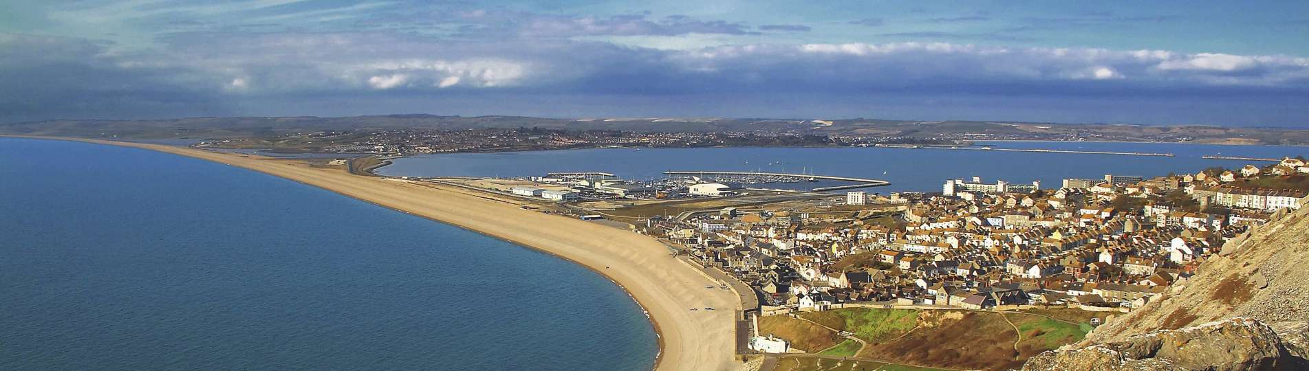 The View of Chesil Beach and Weymouth from Portland