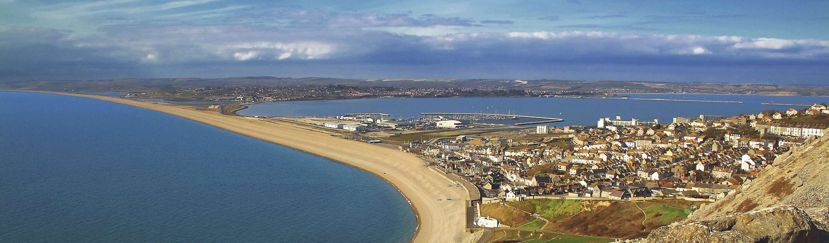 The View of Chesil Beach and Weymouth from Portland
