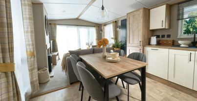 Internal of a Caravan Kitchen Diner