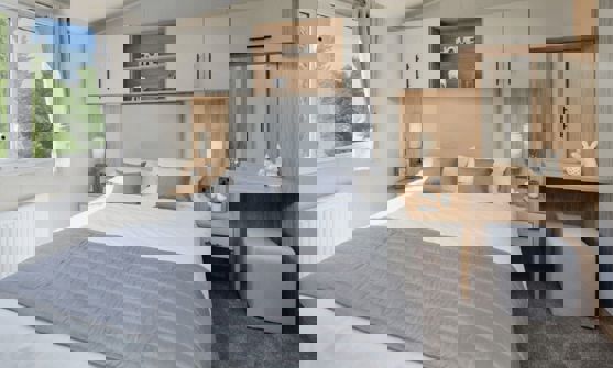 Internal of a Caravan Master Bedroom