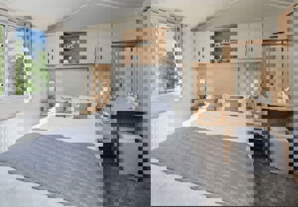 Internal of a Caravan Master Bedroom