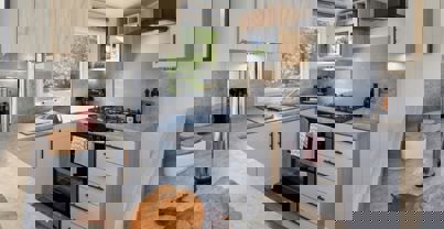 Internal of a Caravan Kitchen