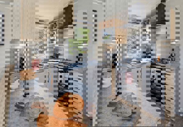 Internal of a Caravan Kitchen