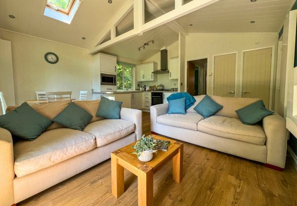 Internal of a lodge open plan living space