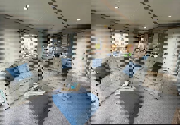 Internal of a Caravan Open Plan Living Area