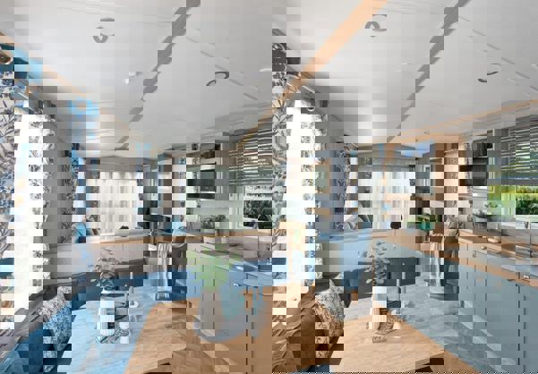 Internal of a Caravan Open Plan Living Space