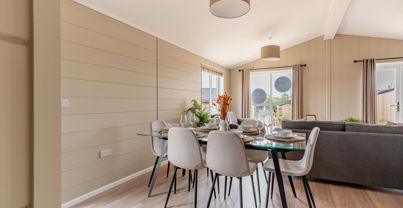 Internal of a luxury lodge dining area
