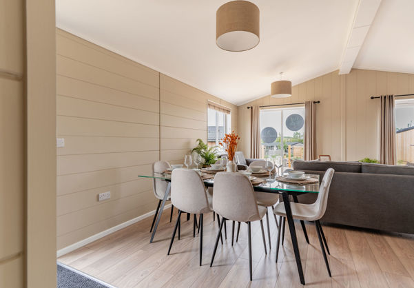 Internal of a luxury lodge dining area