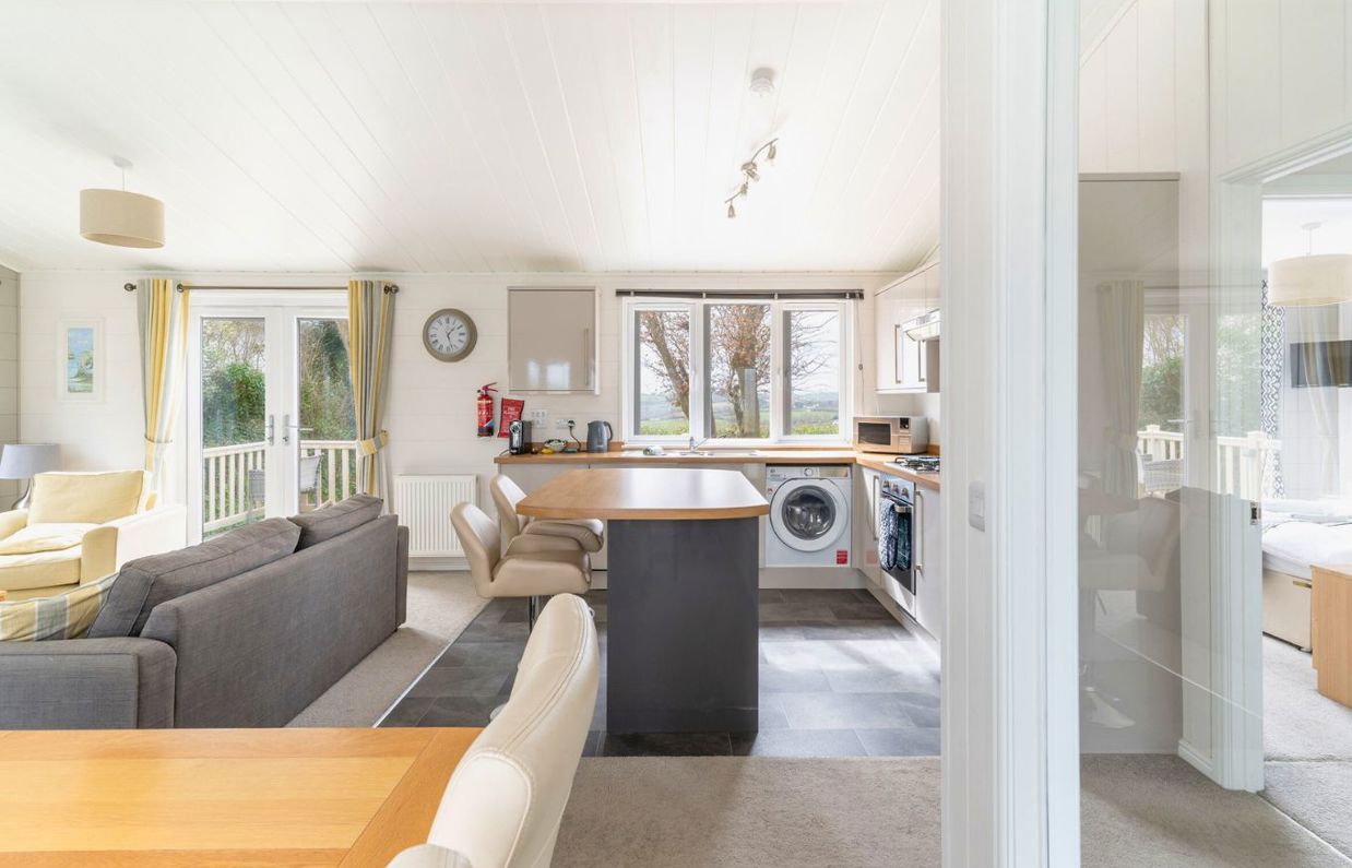 Internal of a lodge open plan living space