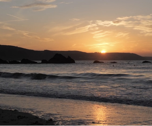 Sunset at Cornish Beach