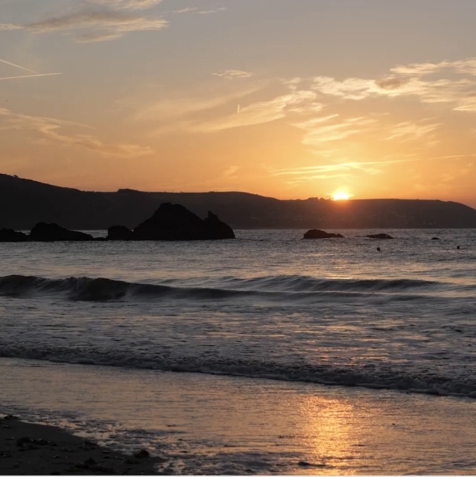 Sunset at Cornish Beach