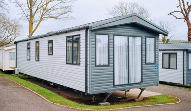 External of a caravan on pitch
