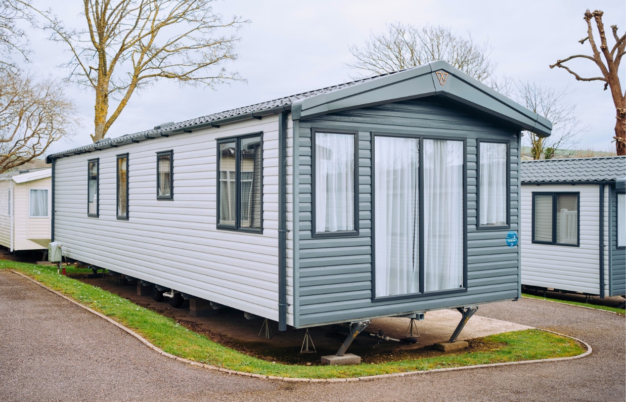 External of a caravan on pitch