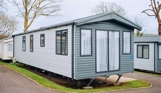 External of a caravan on pitch