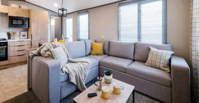 Internal of a Caravan Open Plan Lounge