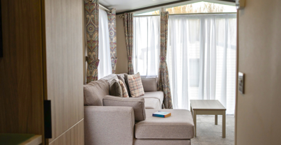 Internal of a caravan lounge